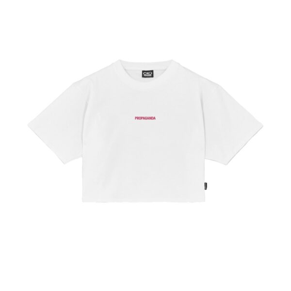 Propaganda Women Ribs Assault Croptop Tee – White Vendita Economica