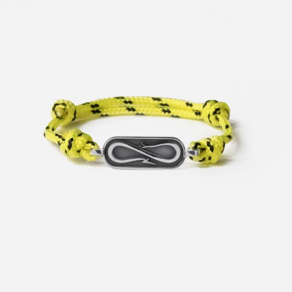 Propaganda Bracciale in Corda Gialla con Targa Propaganda W/ Nove25 In Argento Outlet