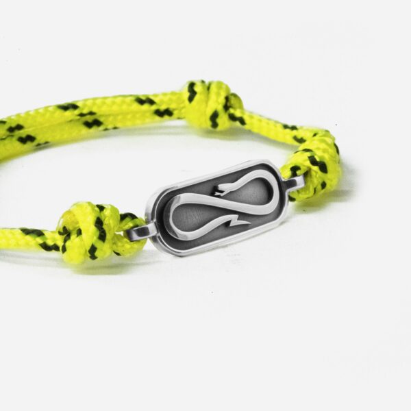 Propaganda Bracciale in Corda Gialla con Targa Propaganda W/ Nove25 In Argento Outlet