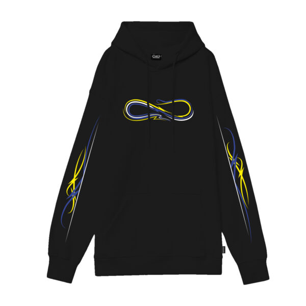 Propaganda Logo Pin Stripe Hoodie – Black
