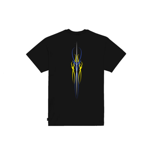 Propaganda Logo Pin Stripe Tee – Black Soddisfazione Garantita