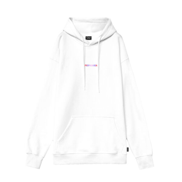 Propaganda Ribs Gradient Hoodie – White Nuova