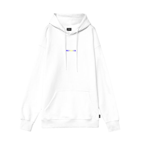 Propaganda Ribs Gradient Hoodie – White Italy