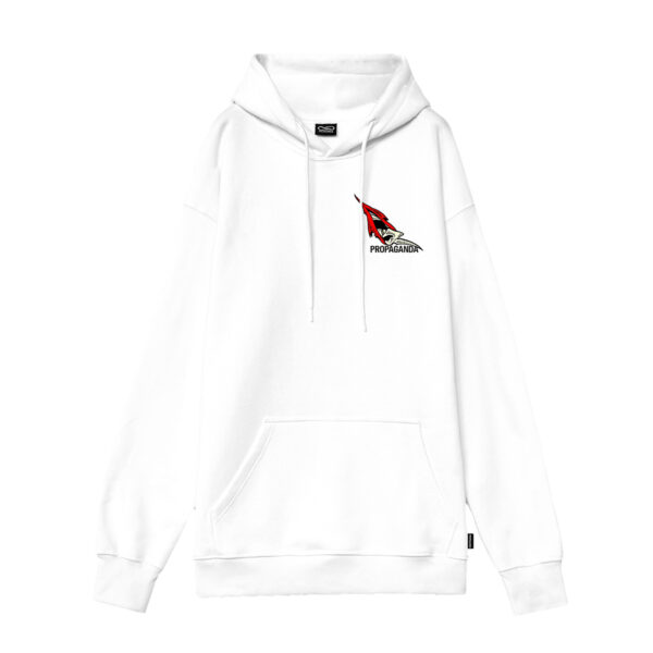 Propaganda Ribs Scrub Hoodie – White In Linea