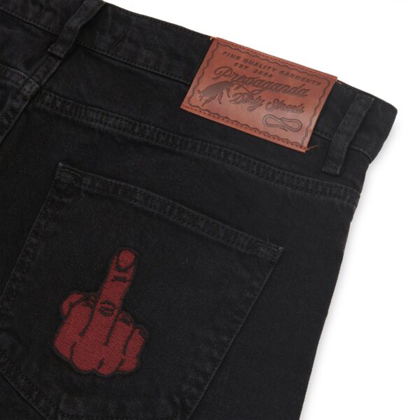 Propaganda Denim Baseball Shorts – Black Consegna Veloce