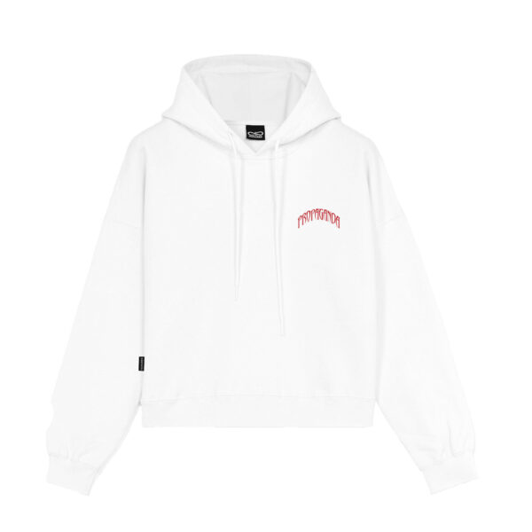 Propaganda Triangle Bengala Hoodie Crop Top – White Fino Al -60%