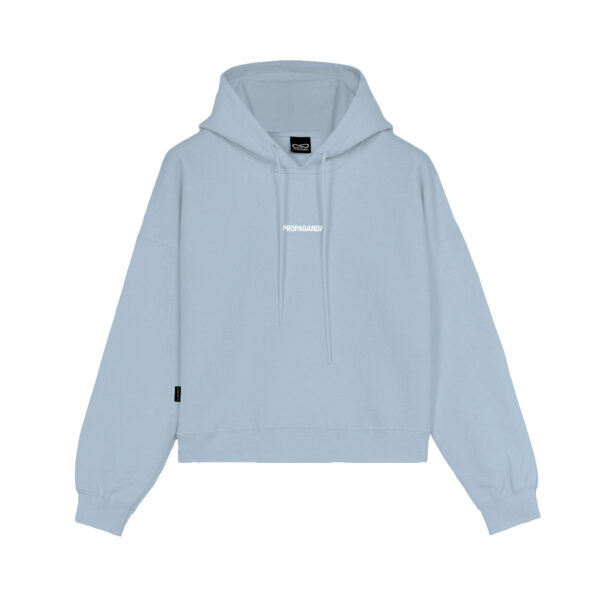 Propaganda Ribs Woman Crop Top Hoodie – Sky Novità
