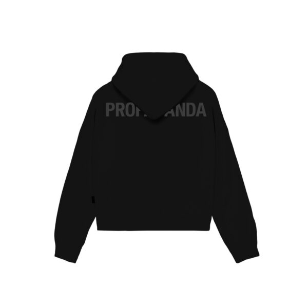 Propaganda Logo Woman Crop Top Hoodie – Black Outlet