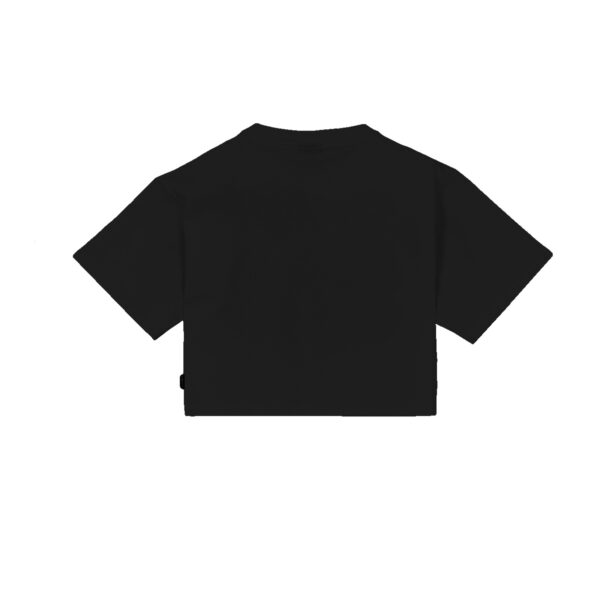 Propaganda Logo Embrodery Woman Crop Top Tee – Black In Saldo