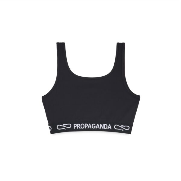 Propaganda Logo Woman Crop Top Vest – Black Moda
