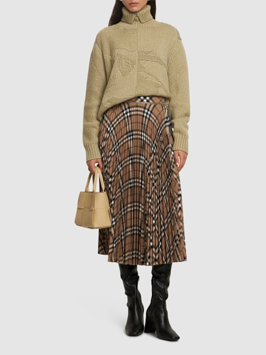 Luisaviaroma Pleated wool blend midi skirt 2025