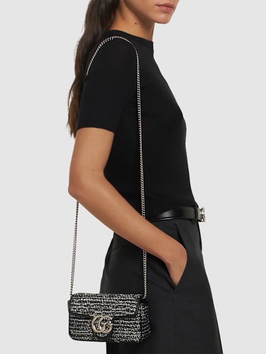 Luisaviaroma Borsa Super Mini GG Marmont in pelle Sconto