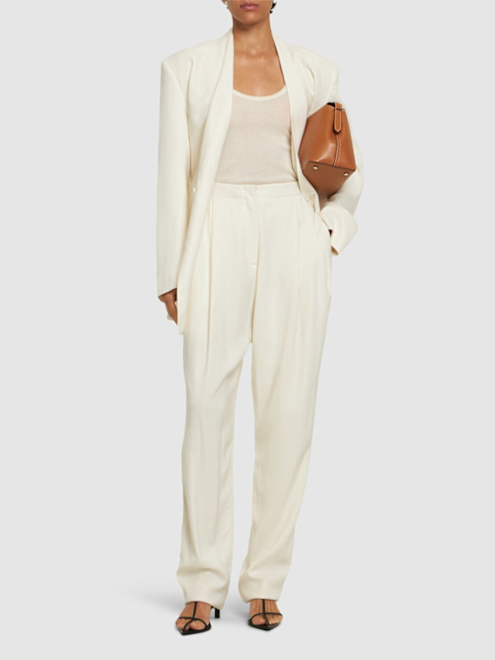 Luisaviaroma Pantaloni Emery in crepe di lana e viscosa Economico