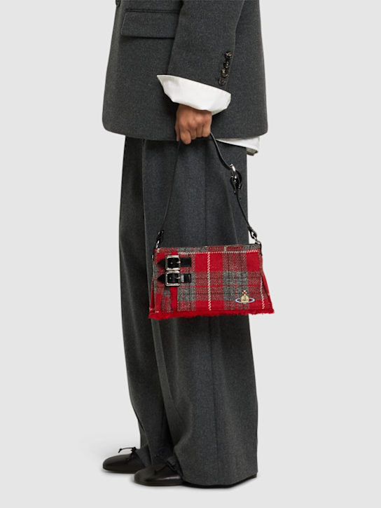 Luisaviaroma Borsa a spalla Heather Harris in tweed tartan Promozione Limitata