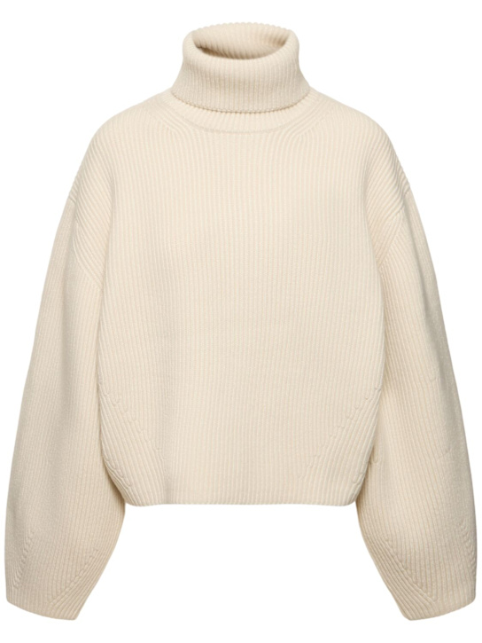 Luisaviaroma Maglia collo alto in misto lana a costine