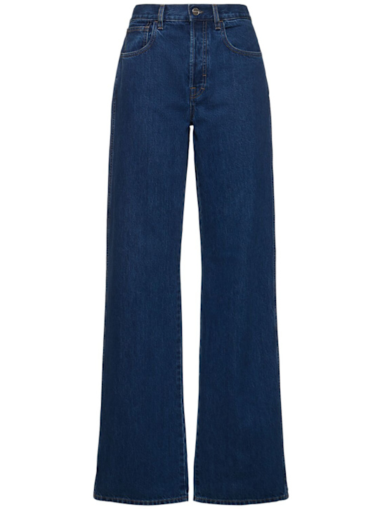 Luisaviaroma Jeans in denim con logo Gucci laserato