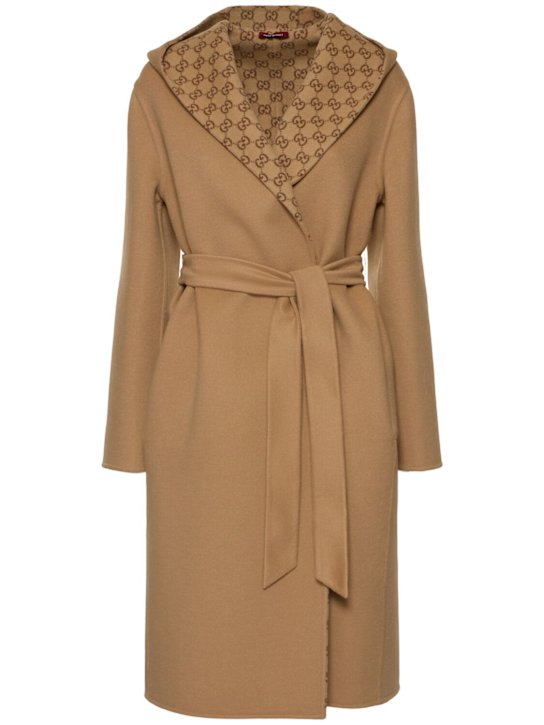 Luisaviaroma Cappotto reversibile in misto lana GG Promozione Limitata
