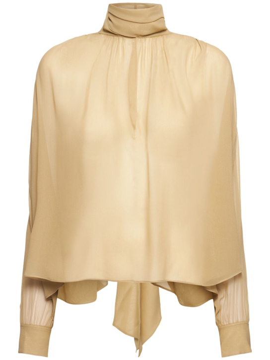 Luisaviaroma Camicia in georgette di seta drappeggiato Vendita