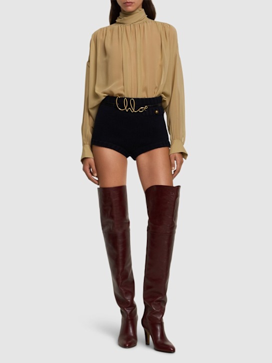 Luisaviaroma Camicia in georgette di seta drappeggiato Vendita