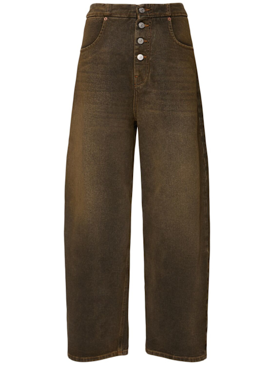 Luisaviaroma Jeans cropped vita alta in cotone washed