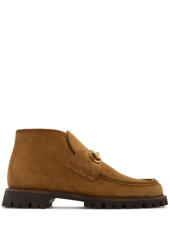 Luisaviaroma Stivaletti Horsebit in camoscio 15mm