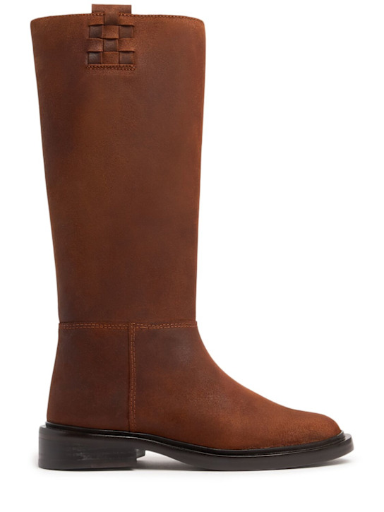 Luisaviaroma Stivali alti Anella in pelle cerata 20mm