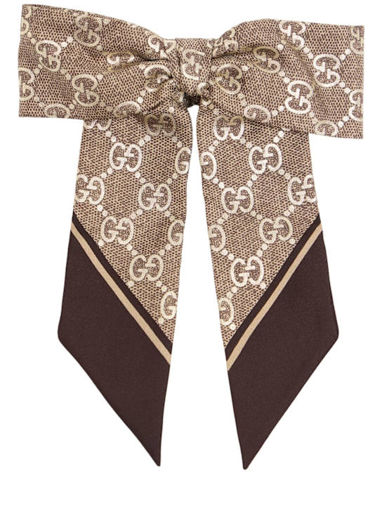 Luisaviaroma Elastico scrunchie in seta jacquard GG