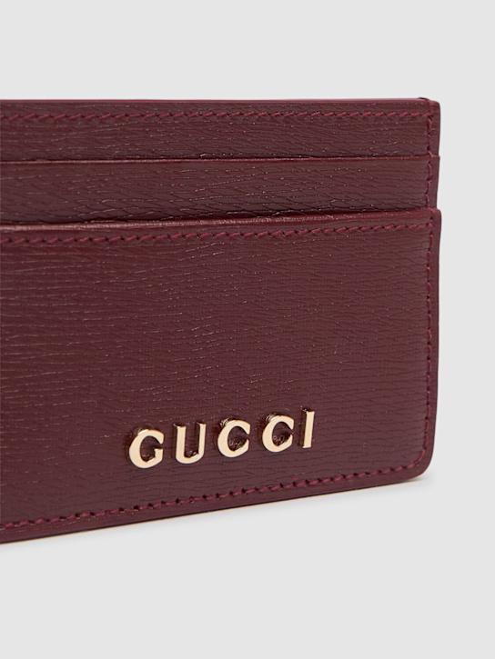 Luisaviaroma Porta carte di credito Gucci Script in pelle I Più Venduti