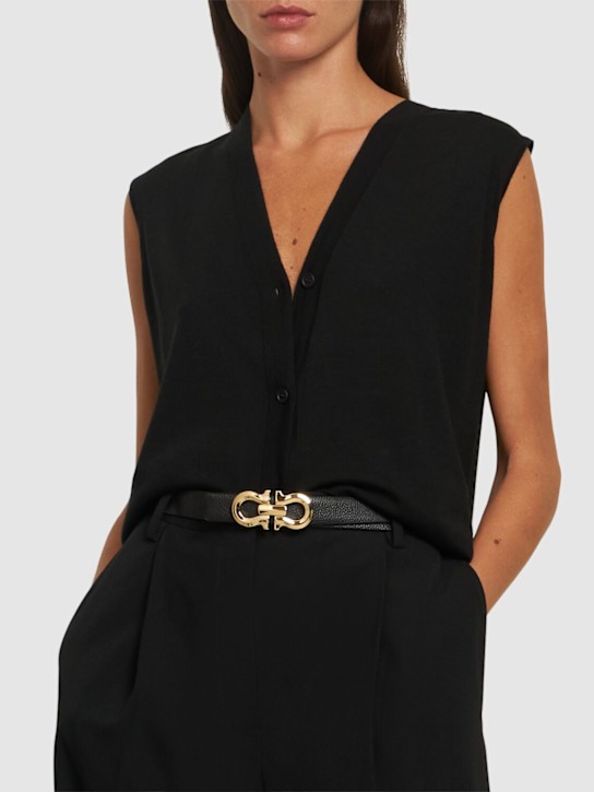 Luisaviaroma Cintura reversibile in pelle 25mm Negozio