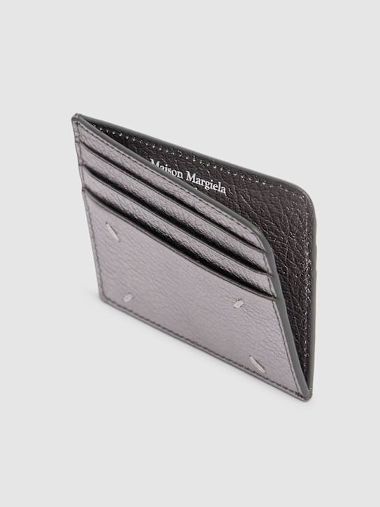 Luisaviaroma Porta tessere Slim Gap in pelle metallizzata Moda