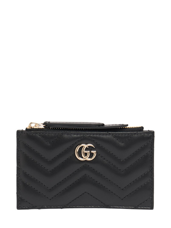 Luisaviaroma Portachiavi GG Marmont con zip in pelle