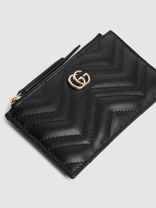 Luisaviaroma Portachiavi GG Marmont con zip in pelle Prezzo Ridotto
