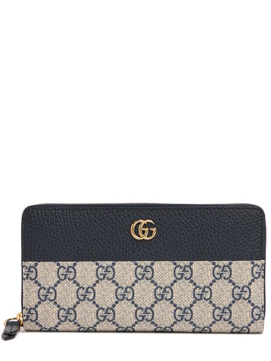 Luisaviaroma Portafoglio in tela GG Marmont con zip