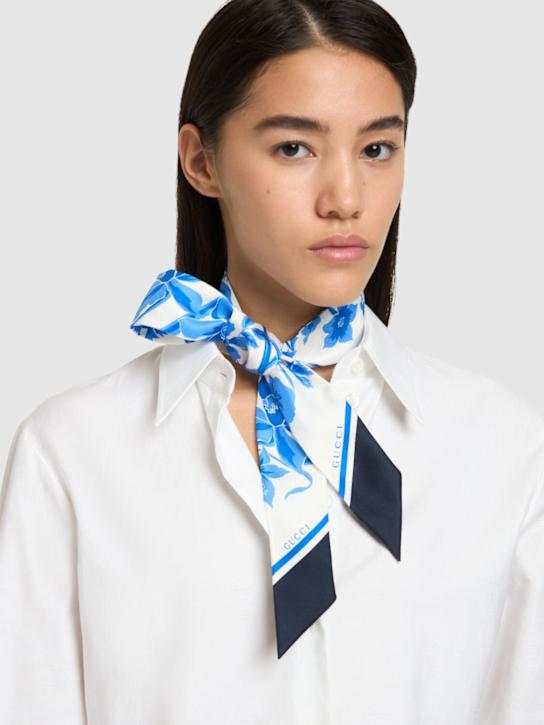 Luisaviaroma Foulard in seta stampa floreale Online