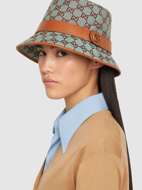 Luisaviaroma Cappello bucket in tessuto GG Saldi Di Fabbrica