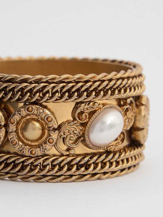 Luisaviaroma Bracciale rigido con catene e perle sintetiche Negozi Online