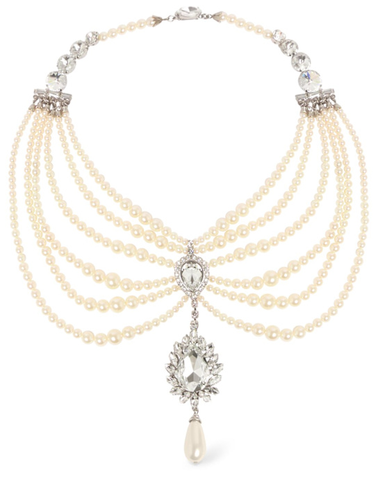 Luisaviaroma Collana con perle d’imitazione e cristalli