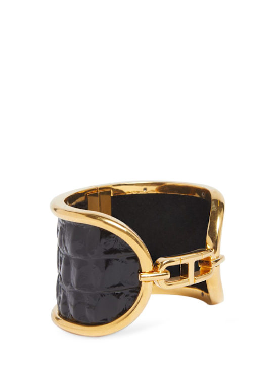 Luisaviaroma Bracciale in pelle goffrata e ottone Consegna Veloce