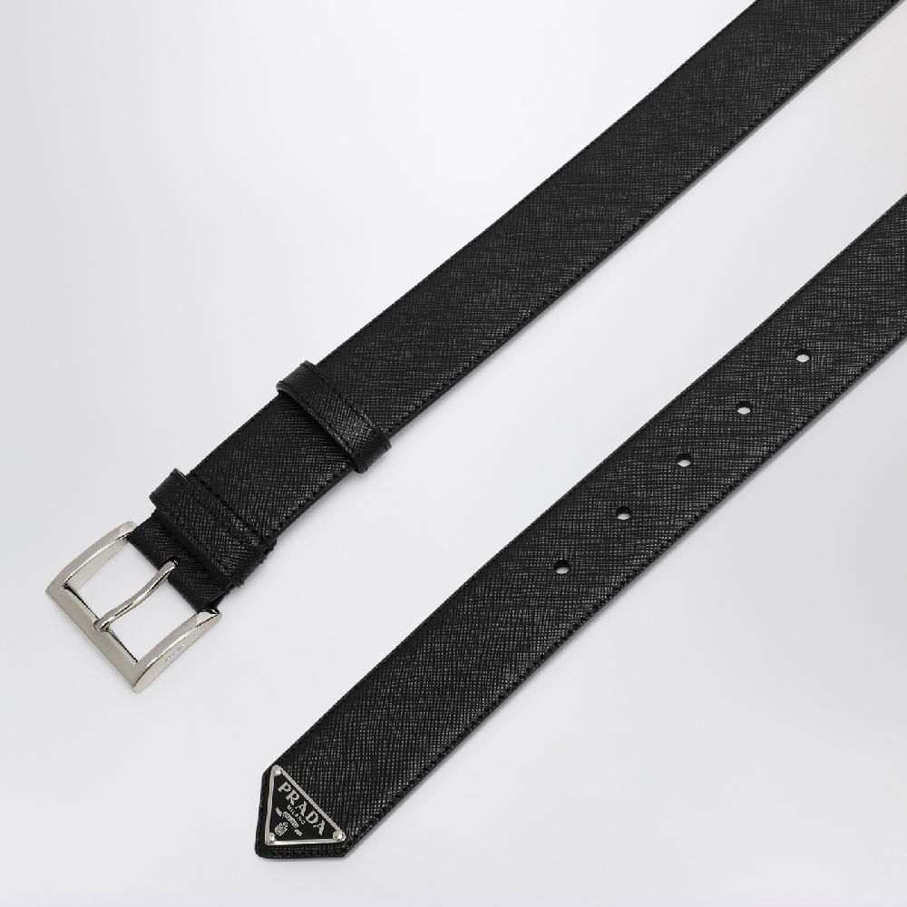 Prada Cintura nera in pelle Saffiano Promozione Limitata