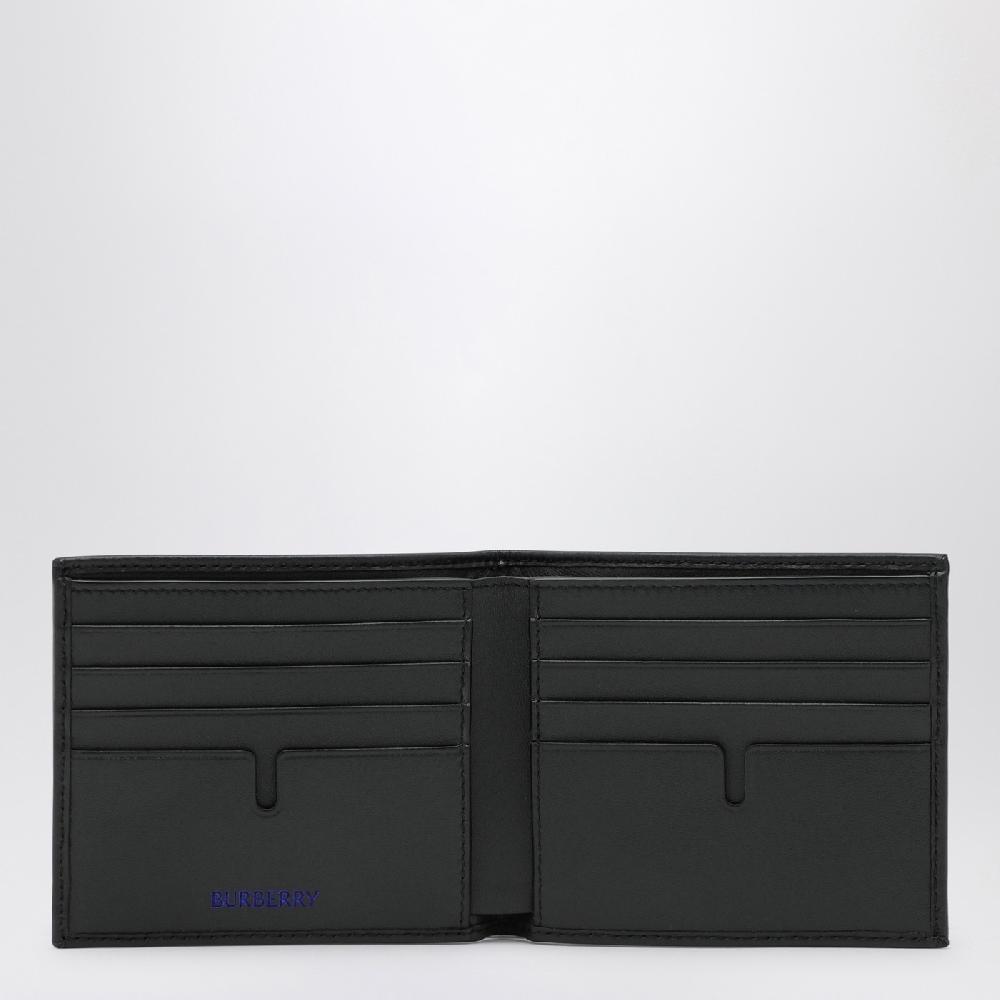 Burberry Portafoglio bi-fold nero con motivo Check Affare Del Giorno