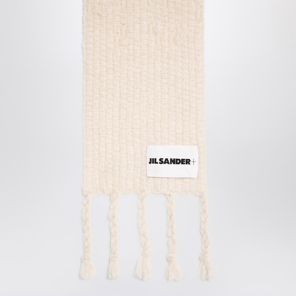 Jil Sander Sciarpa avorio in misto mohair Online