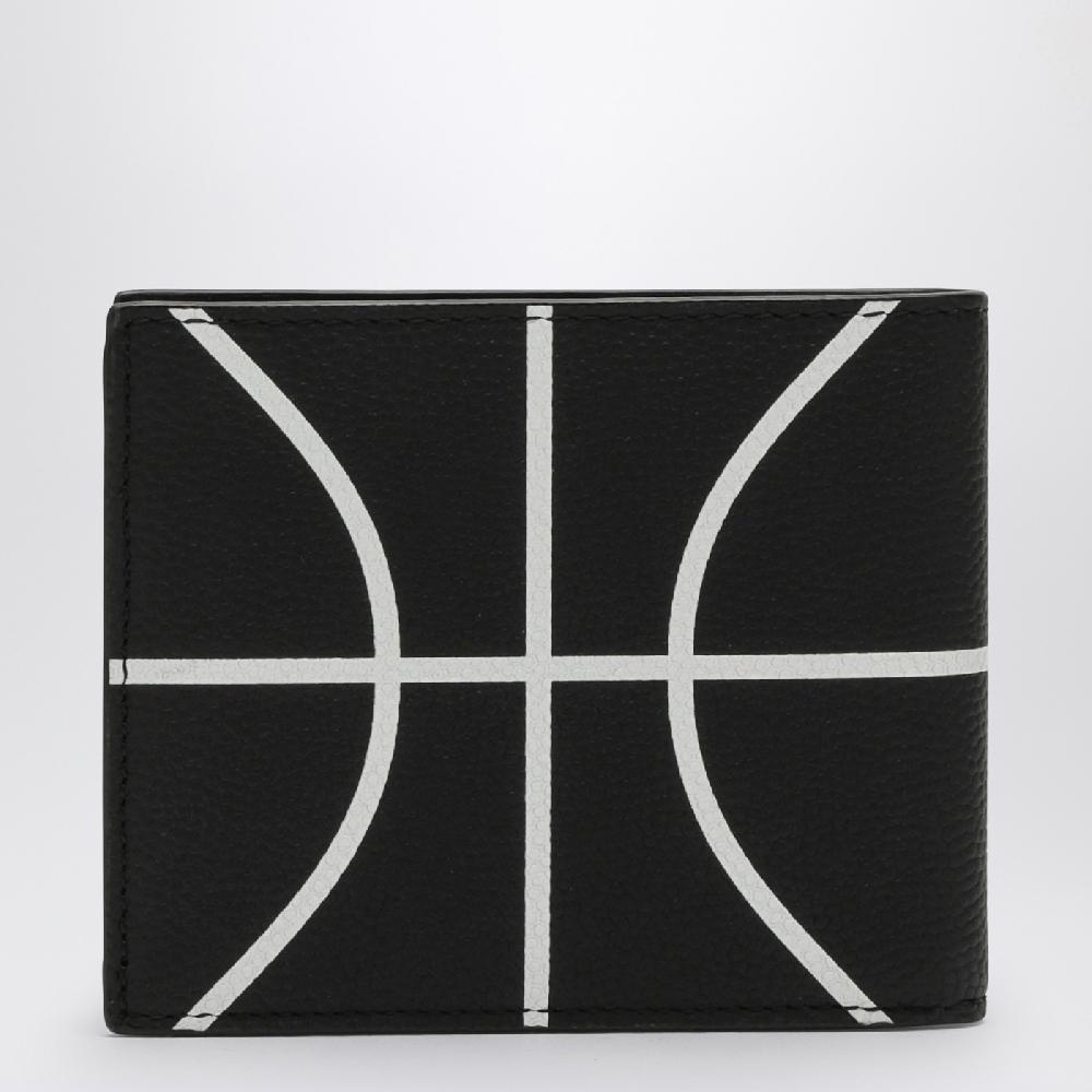 Off-Whiteu2122 Portafoglio bi-fold basketball nero in pelle Sconto di tempo limitato