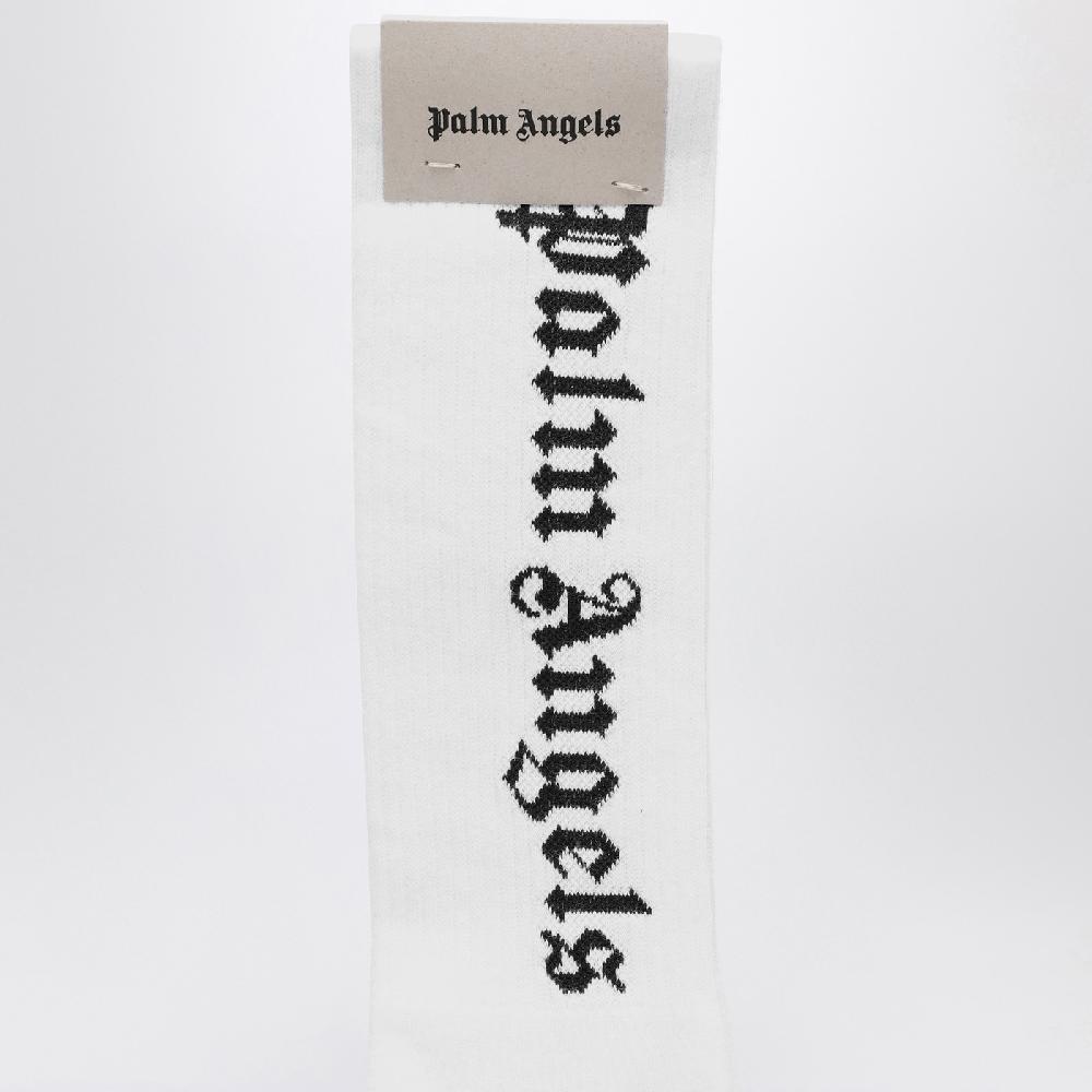 Palm Angels Calze bianche con logo Vendita Calda