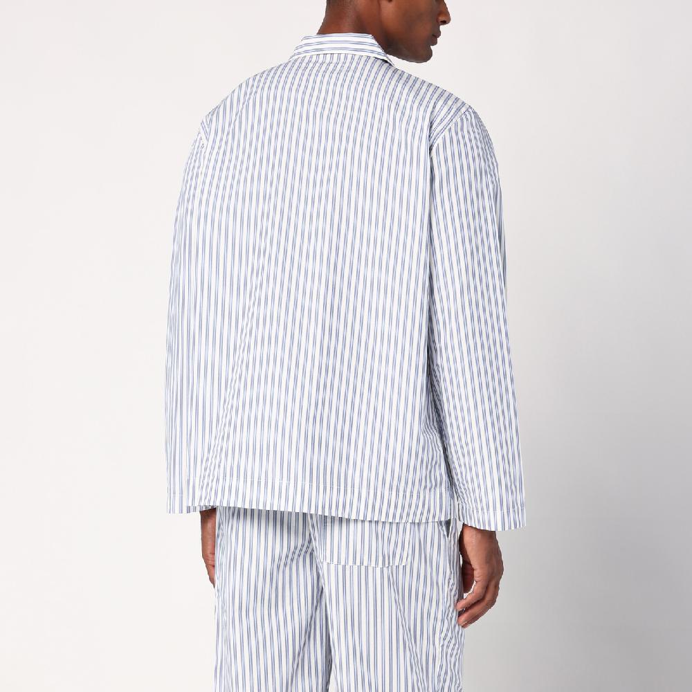 Tekla Camicia pigiama bianca a righe Saldi Di Fabbrica