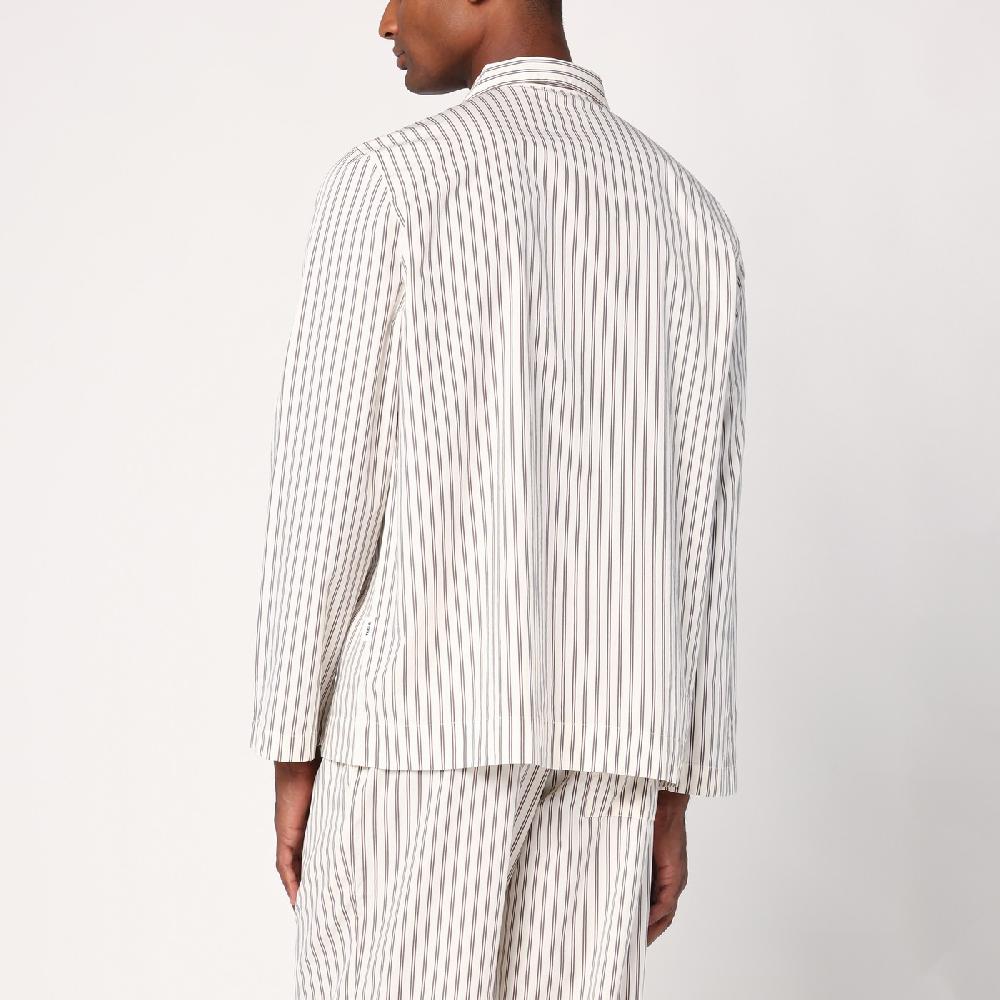 Tekla Camicia pigiama beige a righe Vendite Flash