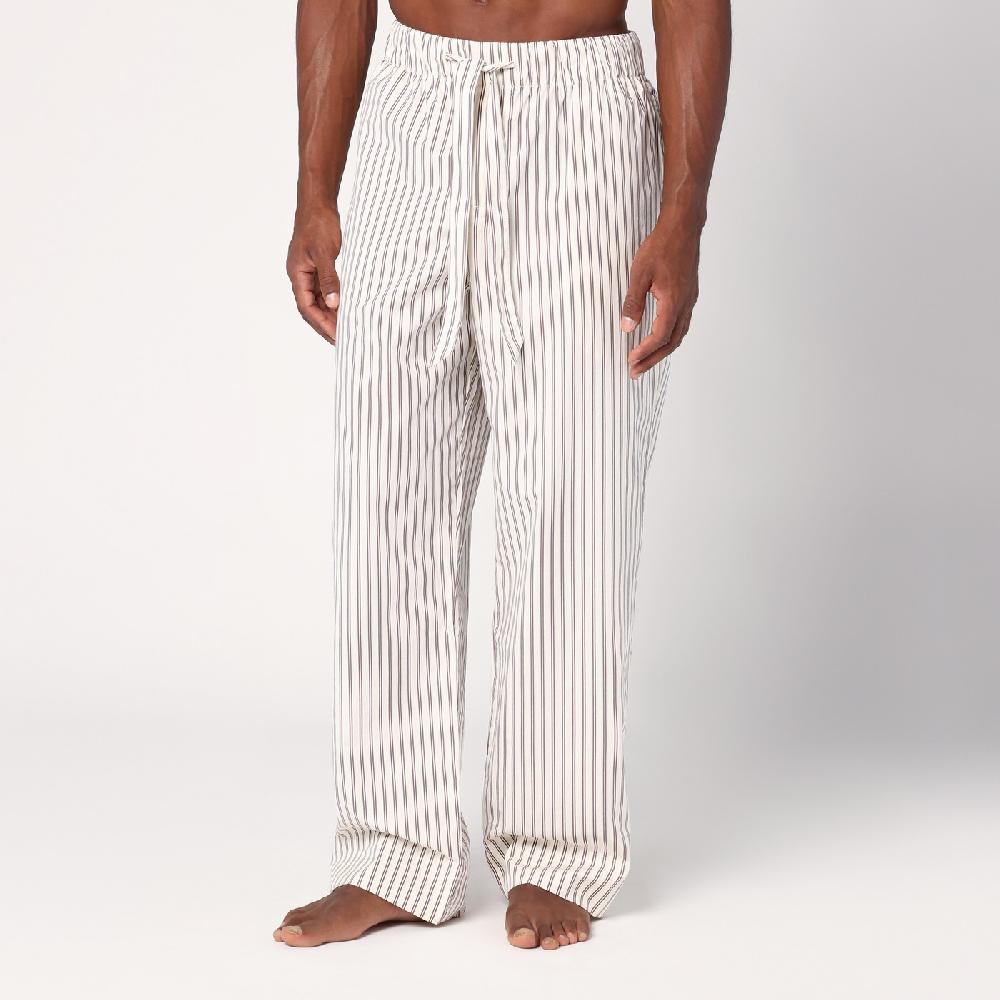 Tekla Pantalone pigiama beige a righe Negozio