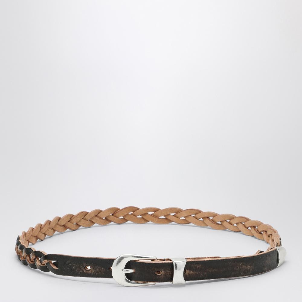 Cintura con treccia vintage black