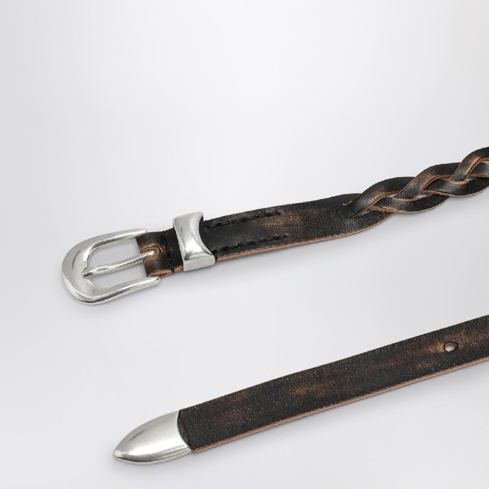 Cintura con treccia vintage black Italia