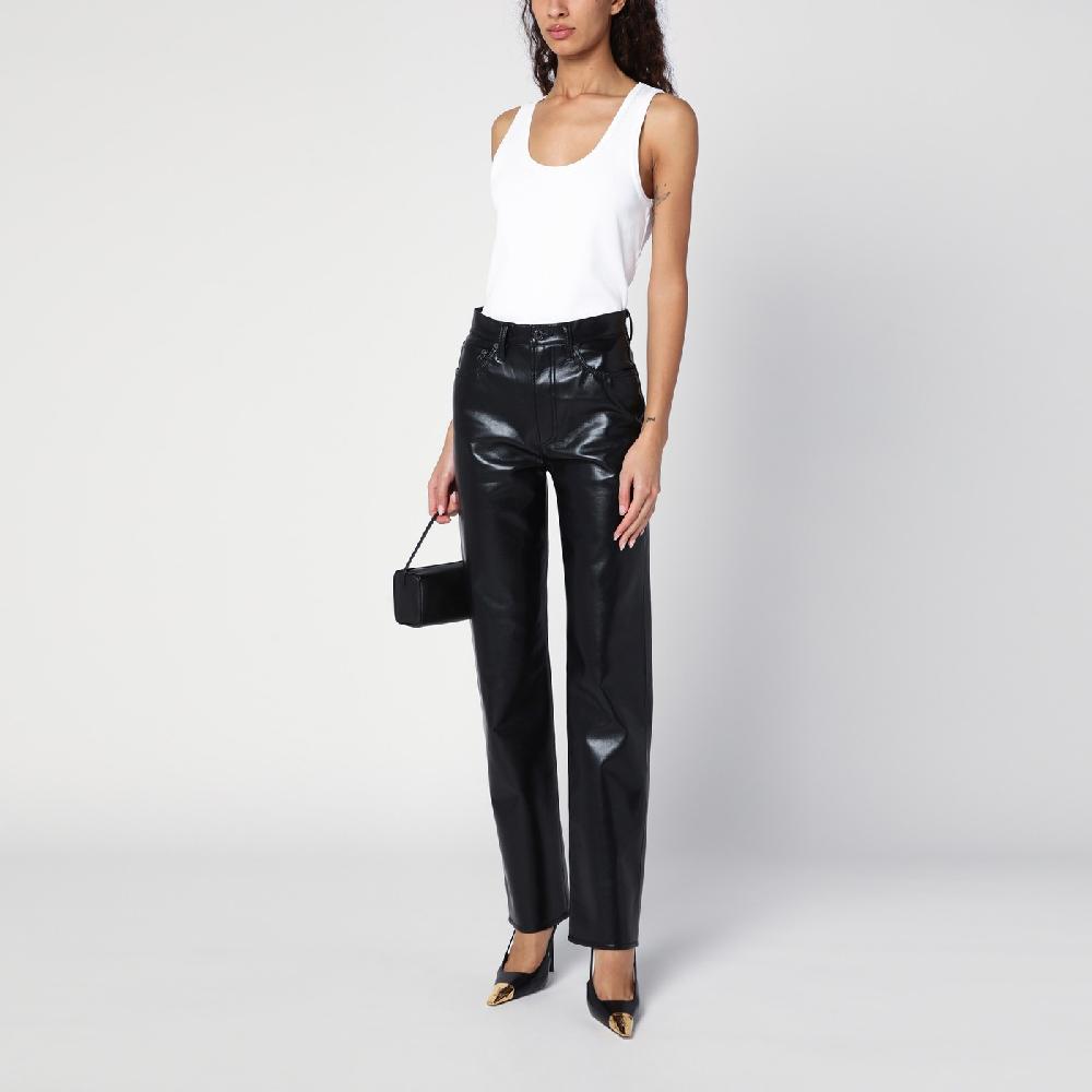 AGOLDE Pantalone nero in eco pelle Affare Del Giorno