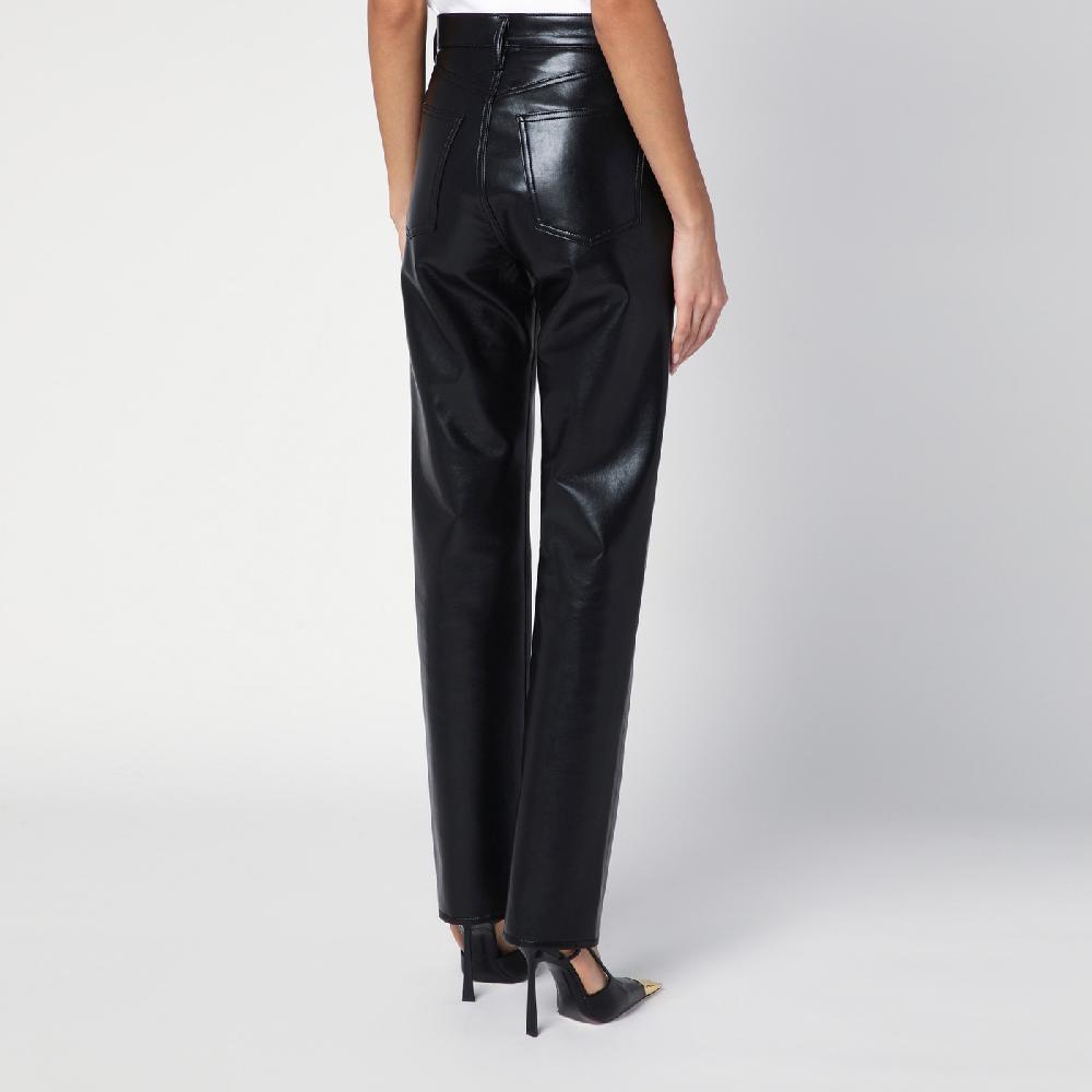 AGOLDE Pantalone nero in eco pelle Affare Del Giorno